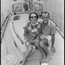 The Drews aboard boat Billie-D