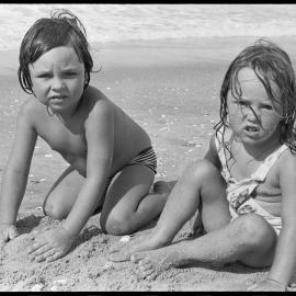Playing at the beach