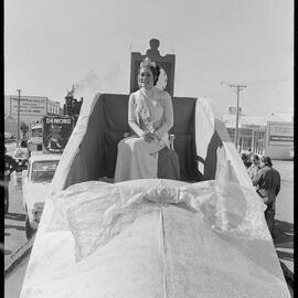Michelle Sisk - Orange Festival parade float, 1974