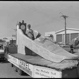 Michelle Sisk - Orange Festival parade float, 1974