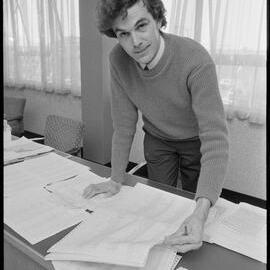 Clerk D. A. R. Hill checks nominations for Tauranga City Council