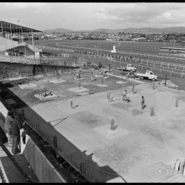 Foundations for new public stand at Tauranga Racecourse