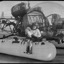 Karen-Anne Bardebes and Sioux helicopter 