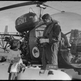 Karen-Anne Bardebes and Sioux helicopter pilot Michael Pearce