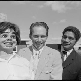 Ventriloquist Jim Muir, 'Charlie' the doll, and Bob Kingi