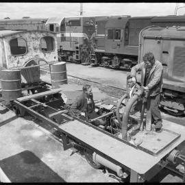 Volunteers restore locomotive