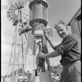 Gravity fed petrol pump - J. P. Sklenars