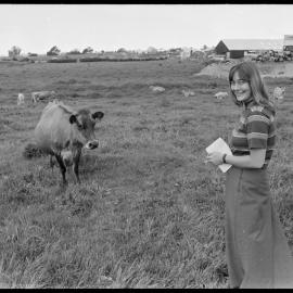 Exchange student visits farm