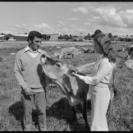 Exchange student visits farm