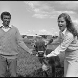 Exchange student visits farm