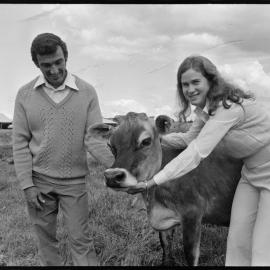 Exchange student visits farm