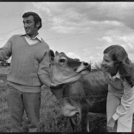 Exchange student visits farm