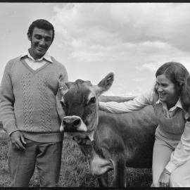 Exchange student visits farm