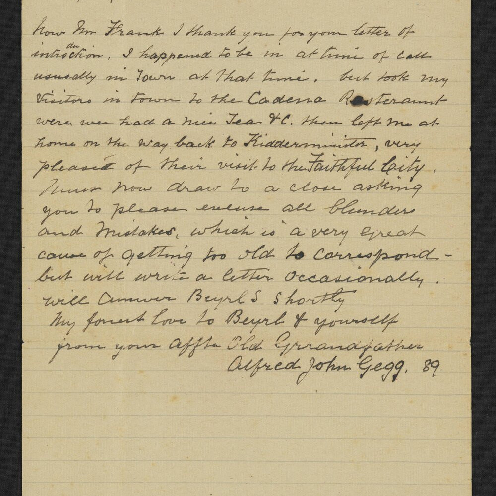 Correspondence