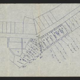 Hand-drawn section plans
