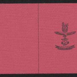 Bay of Plenty Officers' Club card for F.C. Rogers, 1989