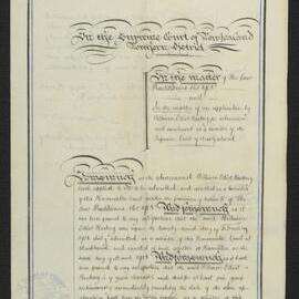 Barrister enrolment of William Elliot Hookey, 5 Mar 1926