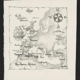 Illustrated map of Penhallow Isles, Iseldis Sea, Anavrin, Rabakesh, Ismenia