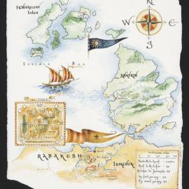 Illustrated map of Liam’s journey to Algiers