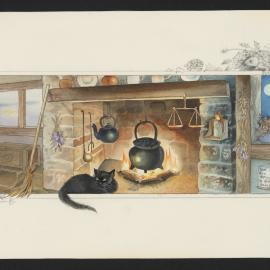 Illustration for The Other Side of Midnight - Black cat