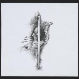 Sword, wolf, snake and person