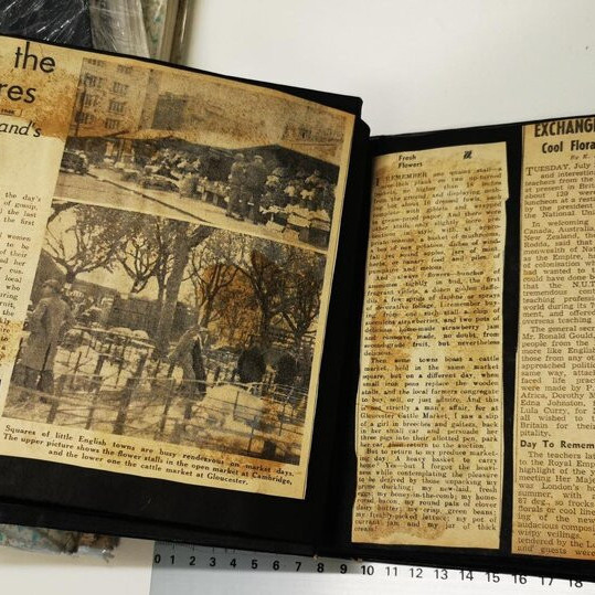 Clippings book of Joan Mirrielees 