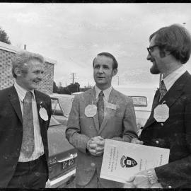 Competition winners at the Jaycee Regional Conference with regional governor Mr Joe Anderson.