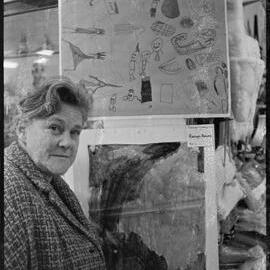 A display of infant art in Piccadilly Arcade to mark the opening of Kindergarten Week in Tauranga.