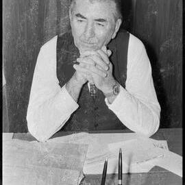 Major E. W. Round, administrator of the Tauranga Intellectually Handicapped Children's Society Opportunity Workshop and Whakaruru Hostel.