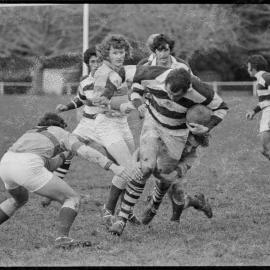 Rugby. Thames Valley versus Auckland at Paeroa Domain.