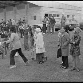 Rugby. Spectators offering advice at an unidentified club game.