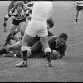 Rugby. Onfield action at an unidentified club game.