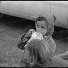 Rugby. A young spectator at an unidentified club game.