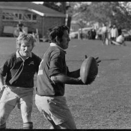 Rugby. Mount Maunganui players with the ball.