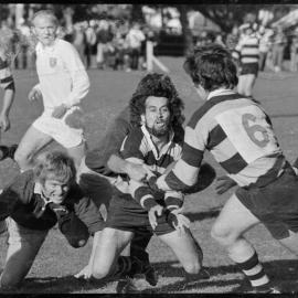 Rugby. Greerton and Mount Maunganui players in action.