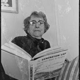 Mrs Doris Wallace with a new edition of her books.