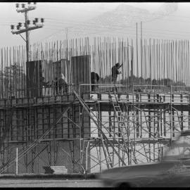 Partially completed sewage pumping station being built at Tauranga City Council's Judea depot.