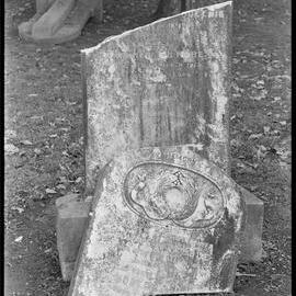 Vandalised headstones at the Mission Cemetery.