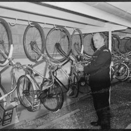 Lost bicycles waiting to be claimed at Tauranga police station.