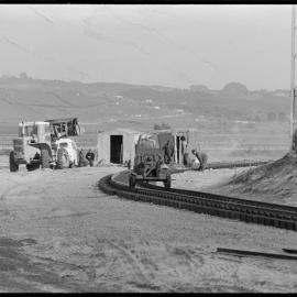 Railways Department building the Te Maunga triangle.