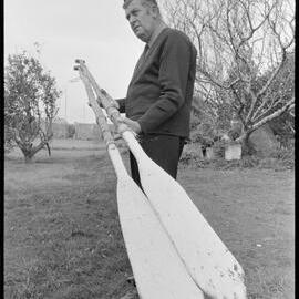 Oars from a missing sampan washed up on Matakana Island.