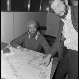 Artist Friedensreich Hundertwasser visiting Tauranga.