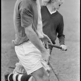 Hockey. Ōtūmoetai College B goalie defending versus Te Puke High School A.