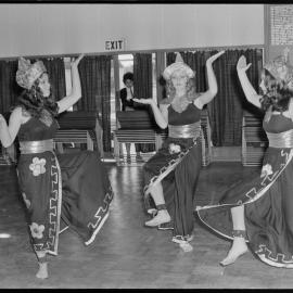 Tauranga Girls' College students dancing in the combined Colleges' production of "Chu Chin Chow".