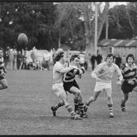 Rugby. Greerton versus Old Boys at Tauranga Domain 21 July 1973, winning 13-3.