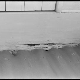 Rotting timbers in Tauranga Airport buildings.