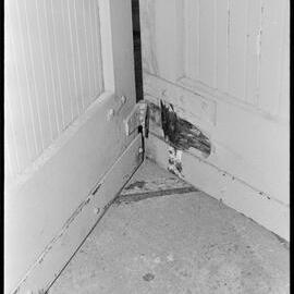 Rotting doors on Tauranga Airport's crash fire tender garage.