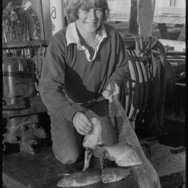 Mark Major with less popular fish species caught by the Tauranga trawler San Victoria.