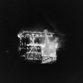 Hay barn fire at Bethlehem.