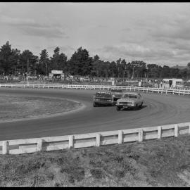 Motor racing. Charger E49 and Torana XU1 participating in the Glenvale 200 production car race at Bay Park on Sunday. Not published.